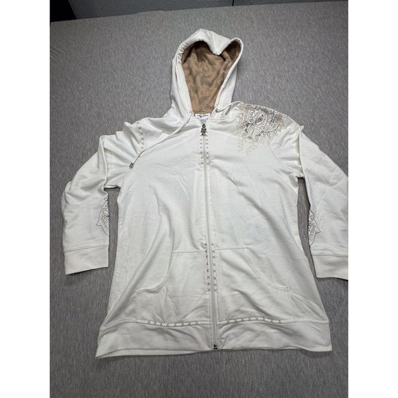 Maggie Sweet Sport Women's Full Zip Jacket Long Sleeve Embroidered Brown Size PM - Picture 1 of 10